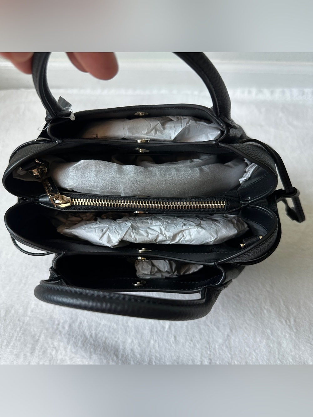 Kate Spade NWT Black Pebbled Leather Dumpling K8135 Small Satchel Original $379 - Picture 11 of 16